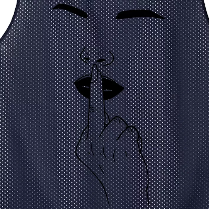 Middle Finger Lips Mesh Reversible Basketball Jersey Tank