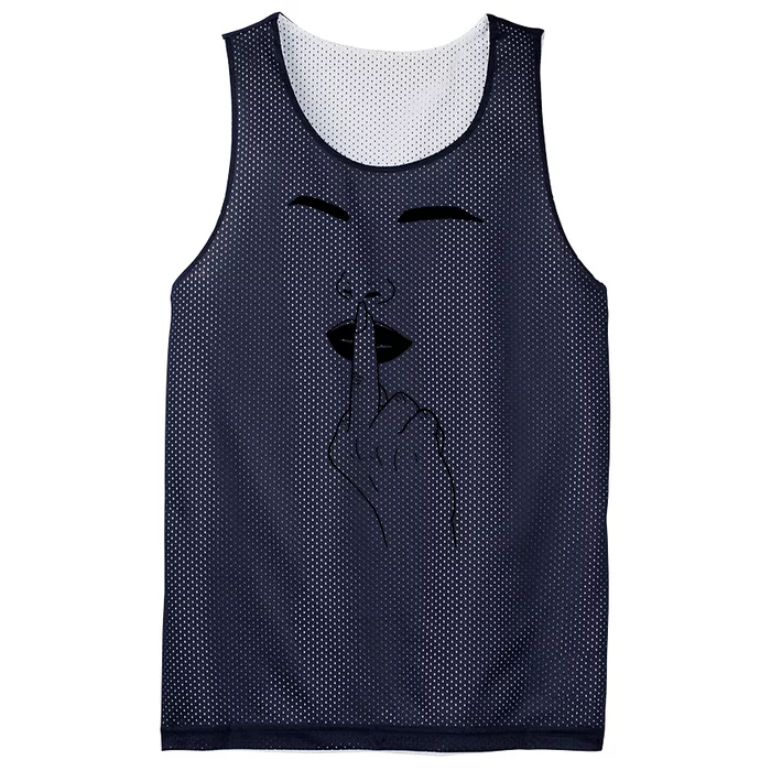 Middle Finger Lips Mesh Reversible Basketball Jersey Tank