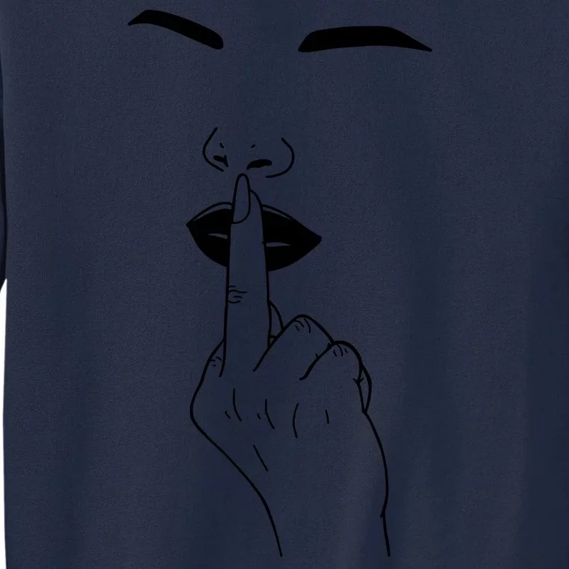 Middle Finger Lips Tall Sweatshirt