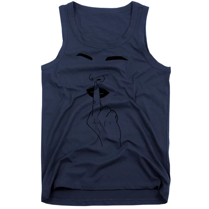 Middle Finger Lips Tank Top