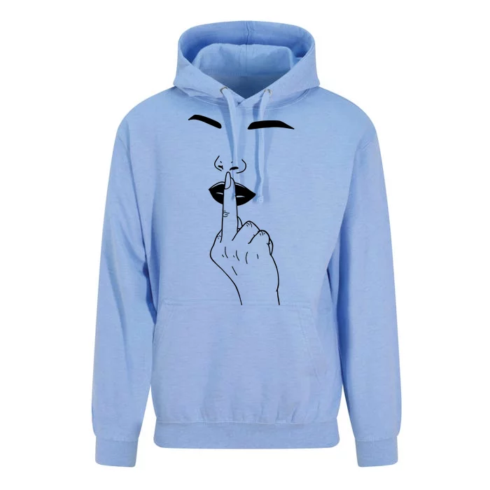 Middle Finger Lips Unisex Surf Hoodie