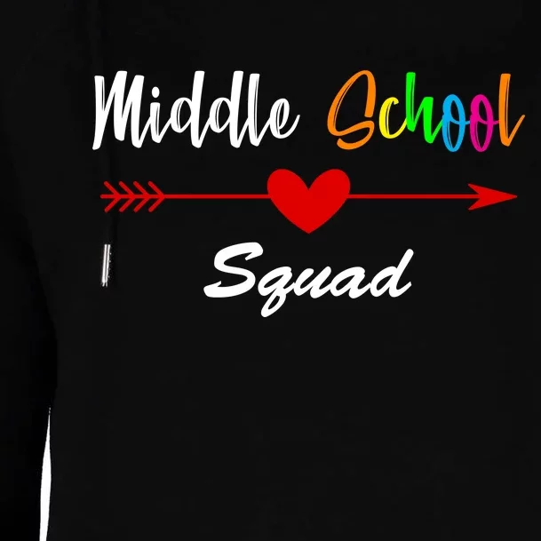 Middle School Squad Womens Funnel Neck Pullover Hood