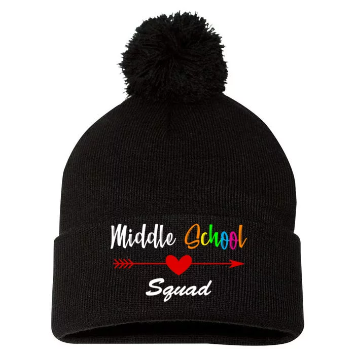 Middle School Squad Pom Pom 12in Knit Beanie