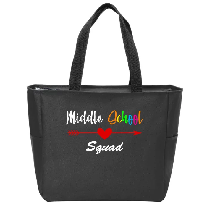 Middle School Squad Zip Tote Bag