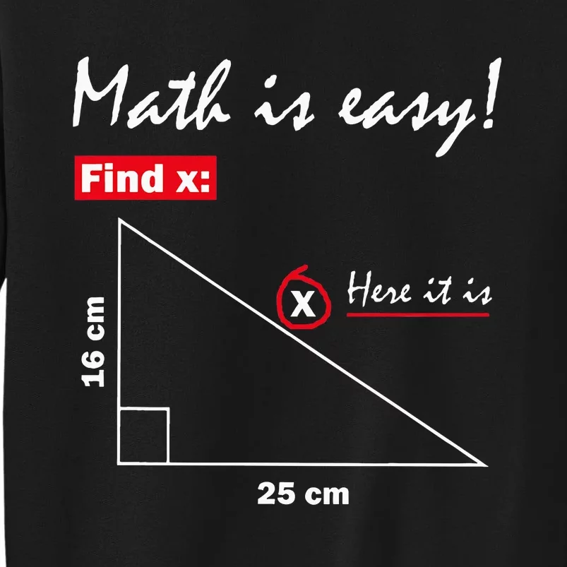 Math Is Easy Find X Here It Is Sweatshirt