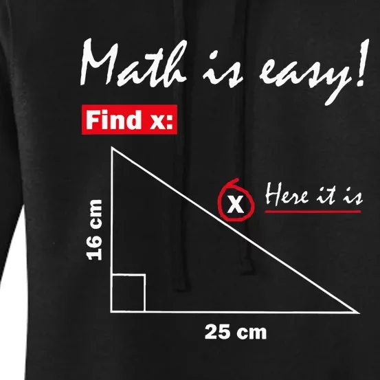 Math Is Easy Find X Here It Is Women's Pullover Hoodie