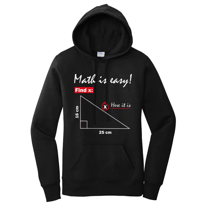 Math Is Easy Find X Here It Is Women's Pullover Hoodie