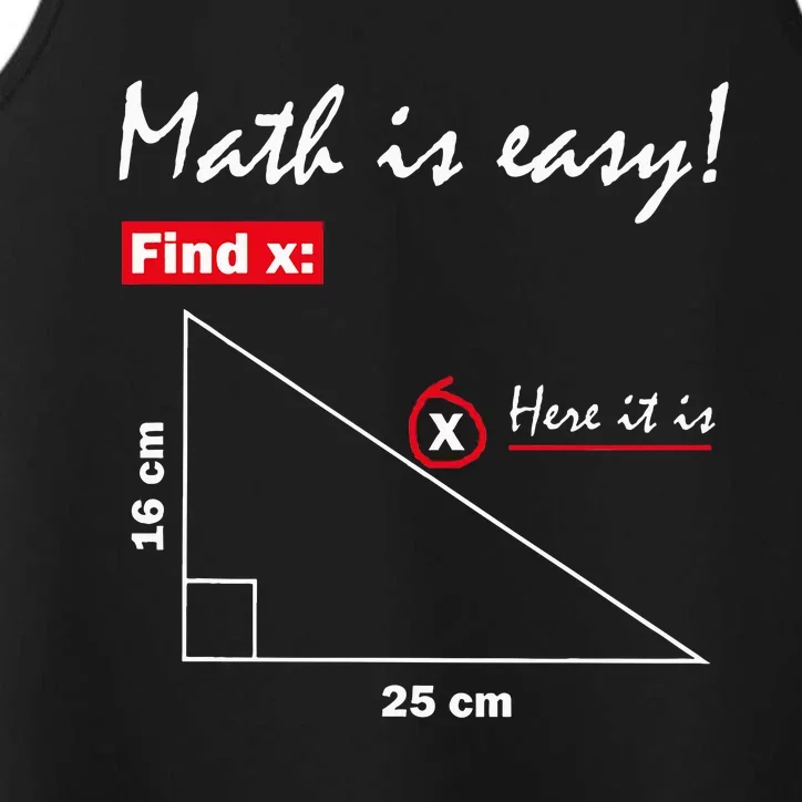 Math Is Easy Find X Here It Is Performance Tank