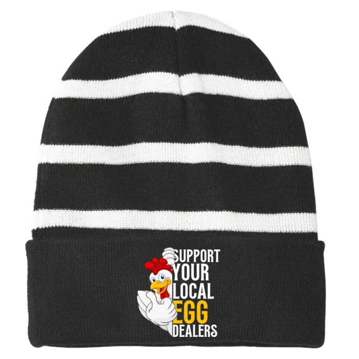 Mentor Inspire Educate Inspired Teacher Life Back To School Striped Beanie with Solid Band