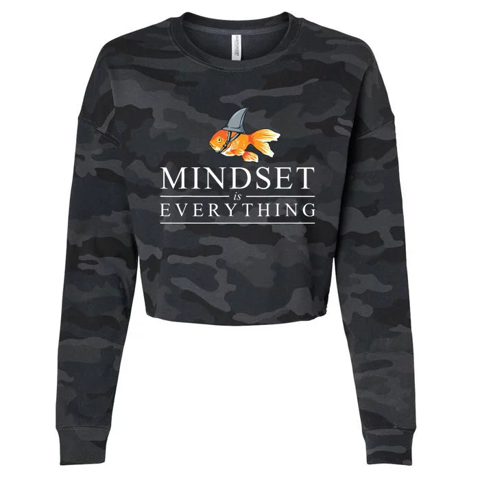 Mindest Is Everything Motivational Quote Inspiration Cropped Pullover Crew