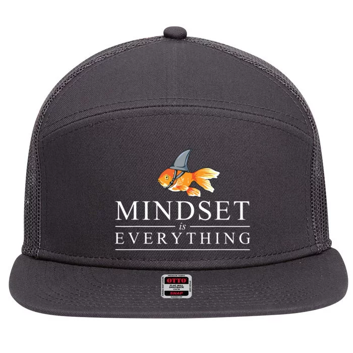 Mindest Is Everything Motivational Quote Inspiration 7 Panel Mesh Trucker Snapback Hat