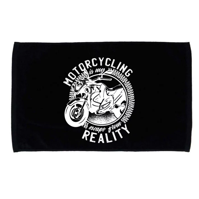 Motorcycling Is Escape From Reality Microfiber Hand Towel