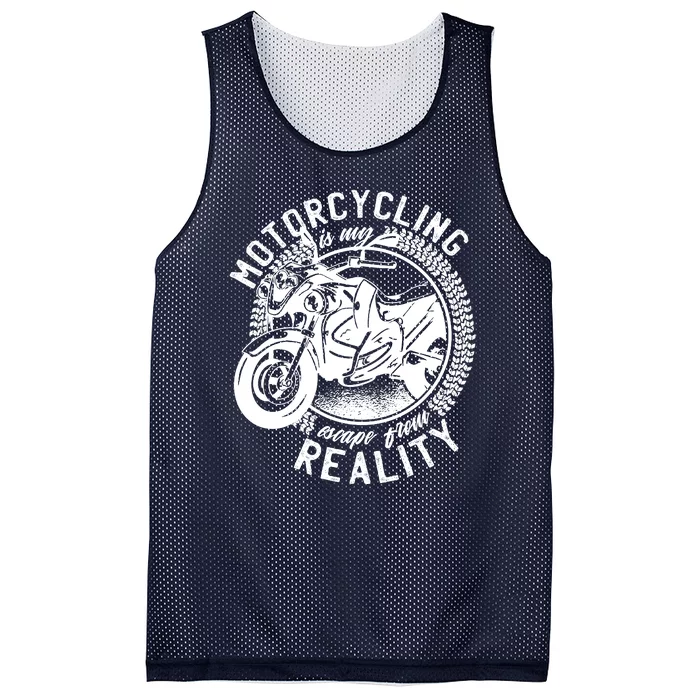 Motorcycling Is Escape From Reality Mesh Reversible Basketball Jersey Tank