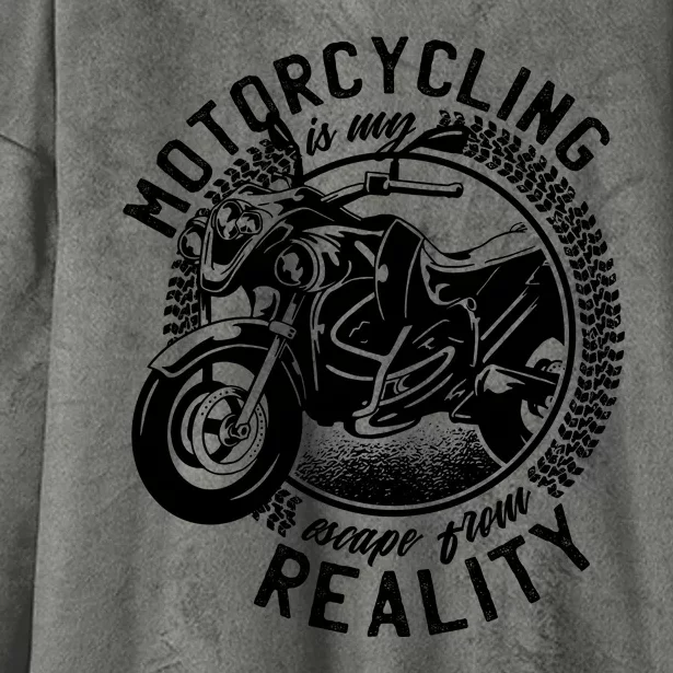 Motorcycling Is Escape From Reality Hooded Wearable Blanket