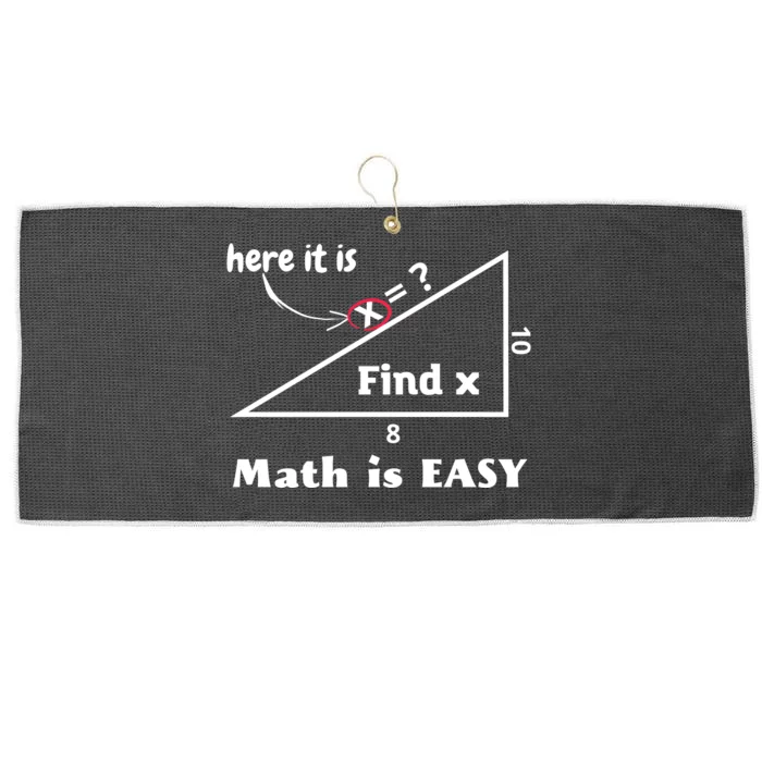 Math Is Easy Here It Is Funny Math Teacher Student Gift Large Microfiber Waffle Golf Towel