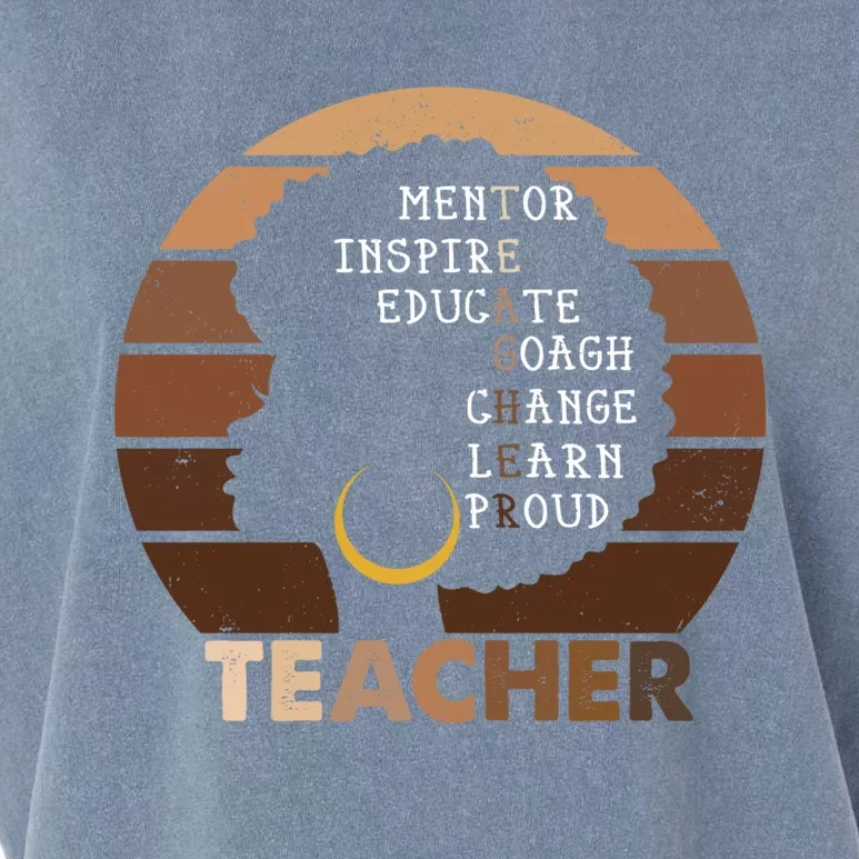 Mentor Inspire Educate Coach African American Black Teacher Gift Garment-Dyed Women's Muscle Tee