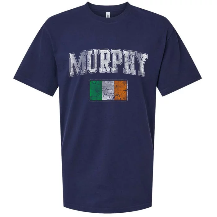 Murphy Irish Flag Ireland St Patricks Day Vintage Distressed Gift Sueded Cloud Jersey T-Shirt