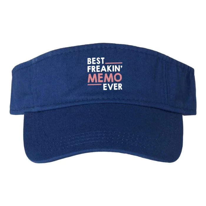 Memo Idea For Grandma Mothers Day Best Freakin' Memo Ever Gift Valucap Bio-Washed Visor