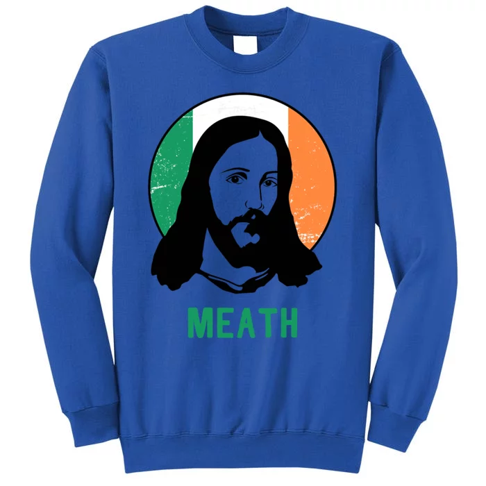 Meath Ireland Flag Jesus St Patricks Day Great Gift Tall Sweatshirt