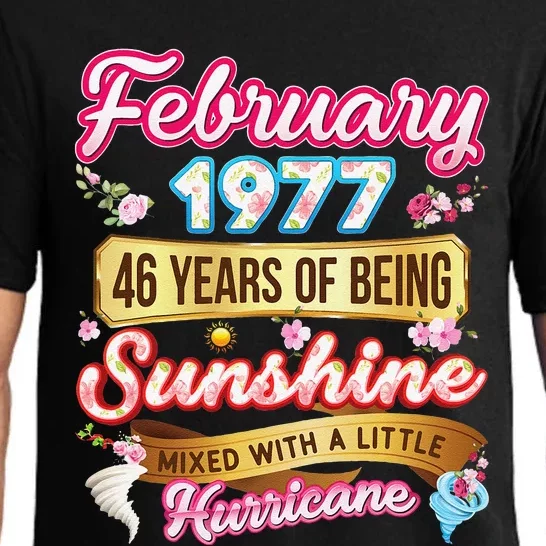 Made In February 1977 46 Years Old 46th Birthday Gift Pajama Set