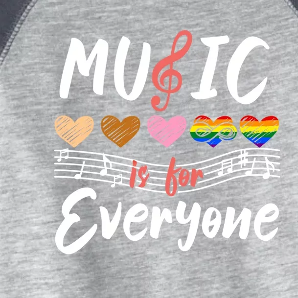 Music Is For Everyone Hu Rights Equality Great Gift Toddler Fine Jersey T-Shirt