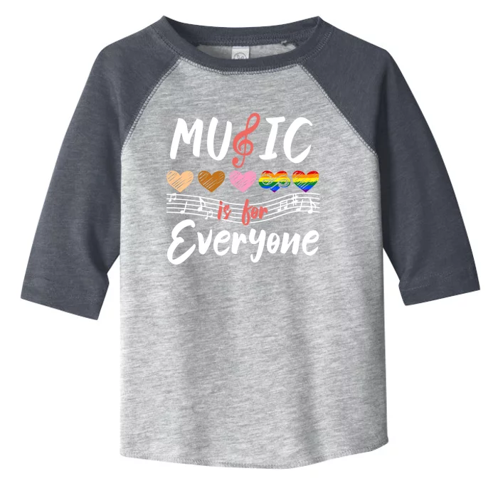 Music Is For Everyone Hu Rights Equality Great Gift Toddler Fine Jersey T-Shirt