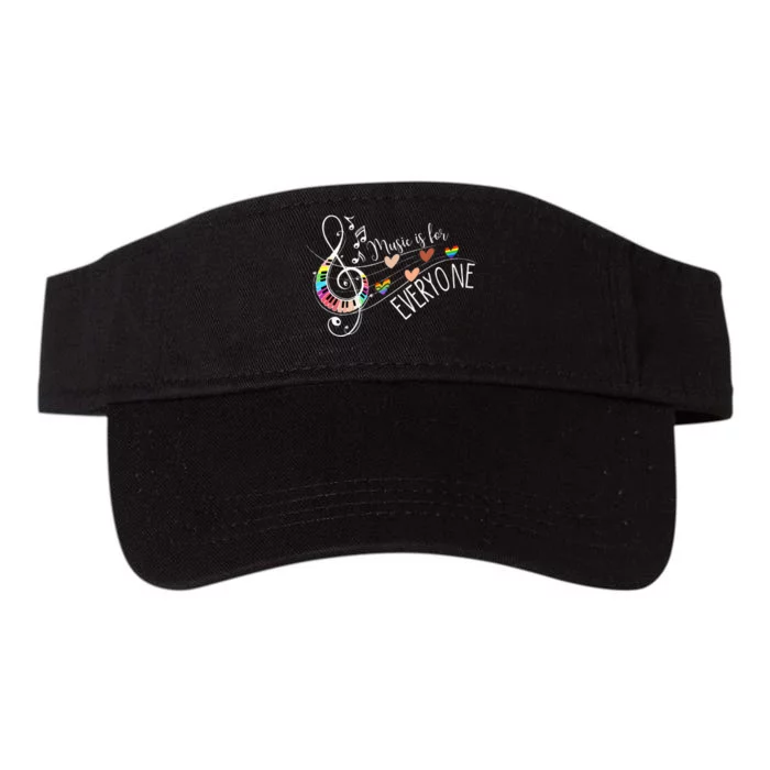 Music Is For Everyone Funny Love Music For Teacher Valucap Bio-Washed Visor