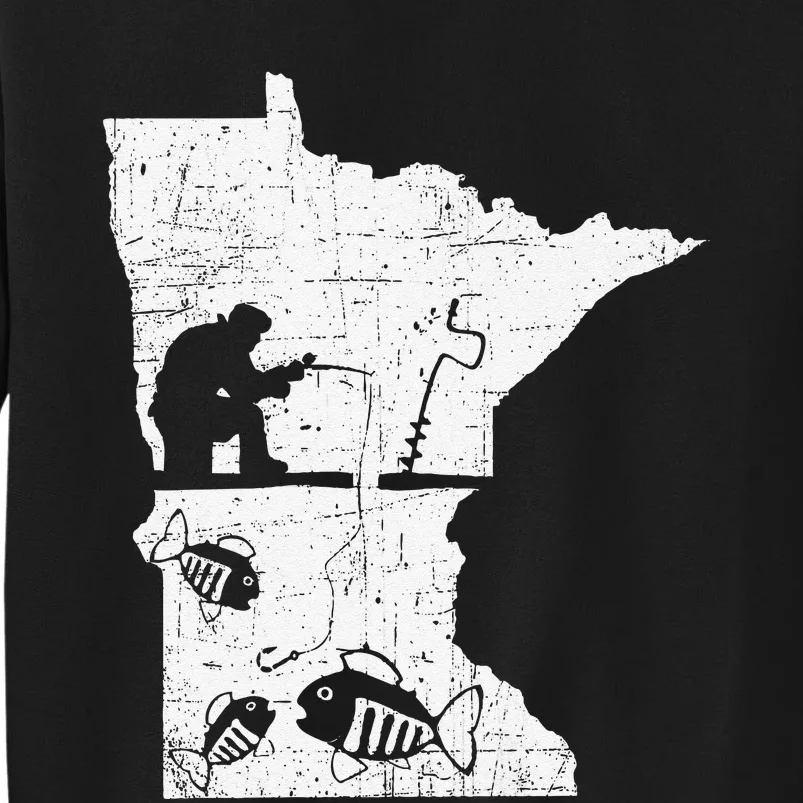 Minnesota Ice Fishing Love Minnesota Fishing Tall Sweatshirt