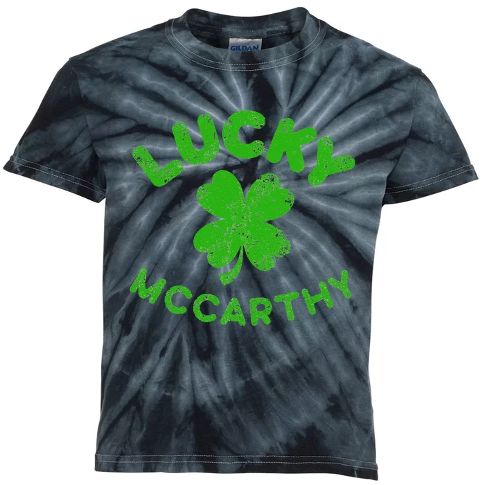 McCarthy Irish Family Saint Patrick's Day Irish McCarthy Kids Tie-Dye T-Shirt