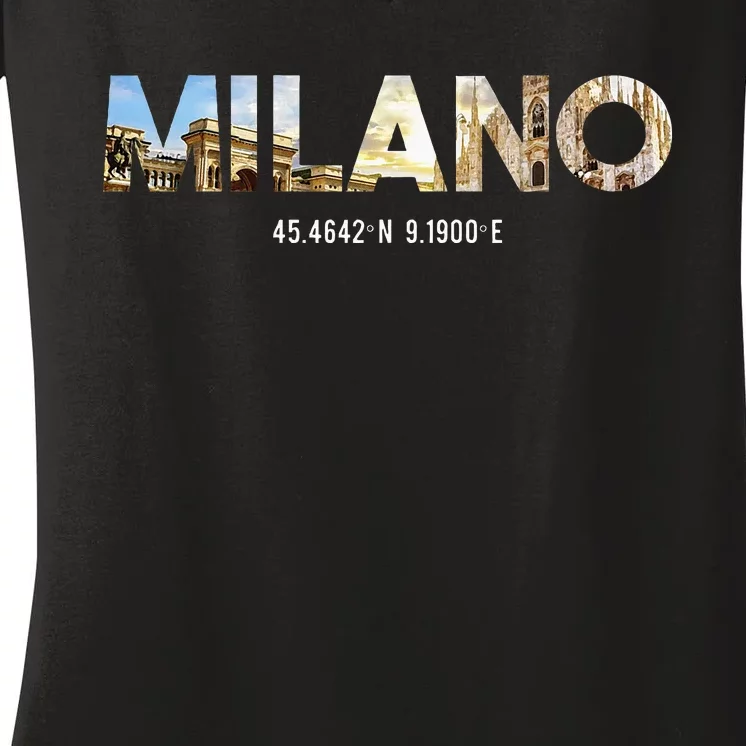 Milano Italy Fashion Italian Native Milano Italia Women's V-Neck T-Shirt