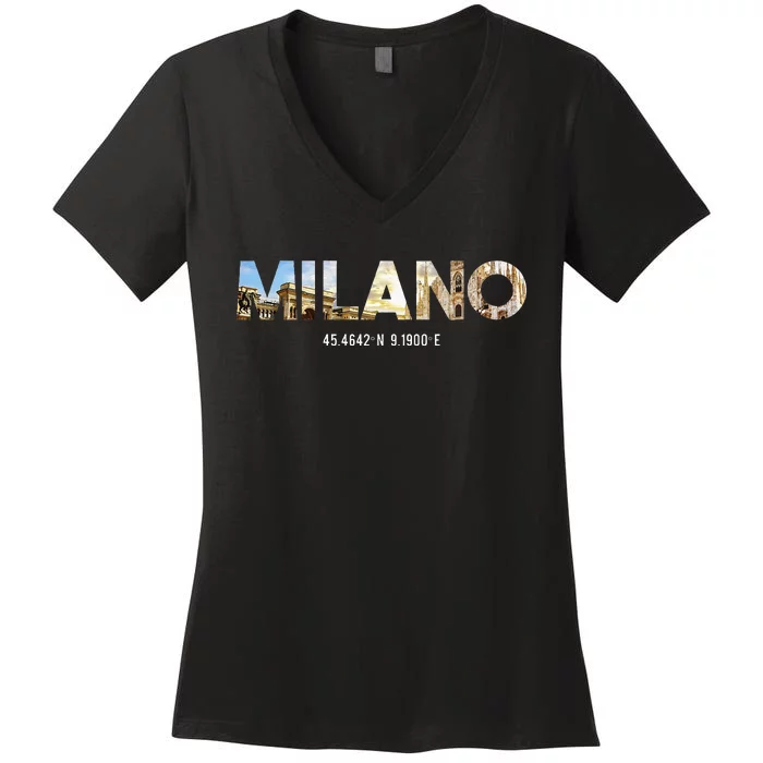 Milano Italy Fashion Italian Native Milano Italia Women's V-Neck T-Shirt