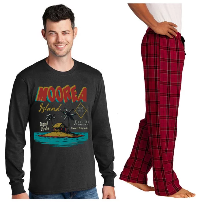 Moorea Island French Polynesia Long Sleeve Pajama Set