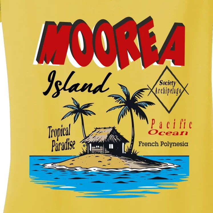 Moorea Island French Polynesia Women's V-Neck T-Shirt