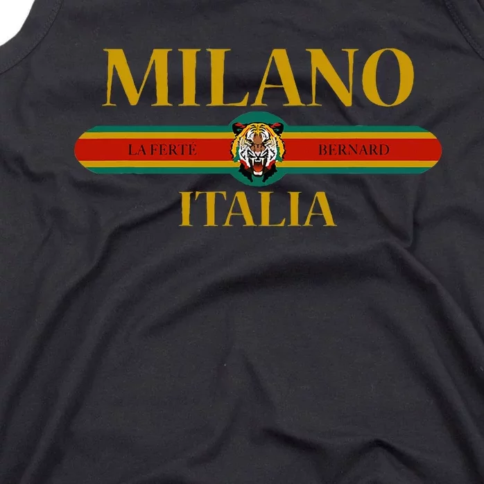 Milano Italia Fashion Tiger Face Milan Italy Tank Top