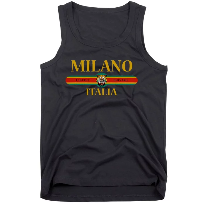 Milano Italia Fashion Tiger Face Milan Italy Tank Top