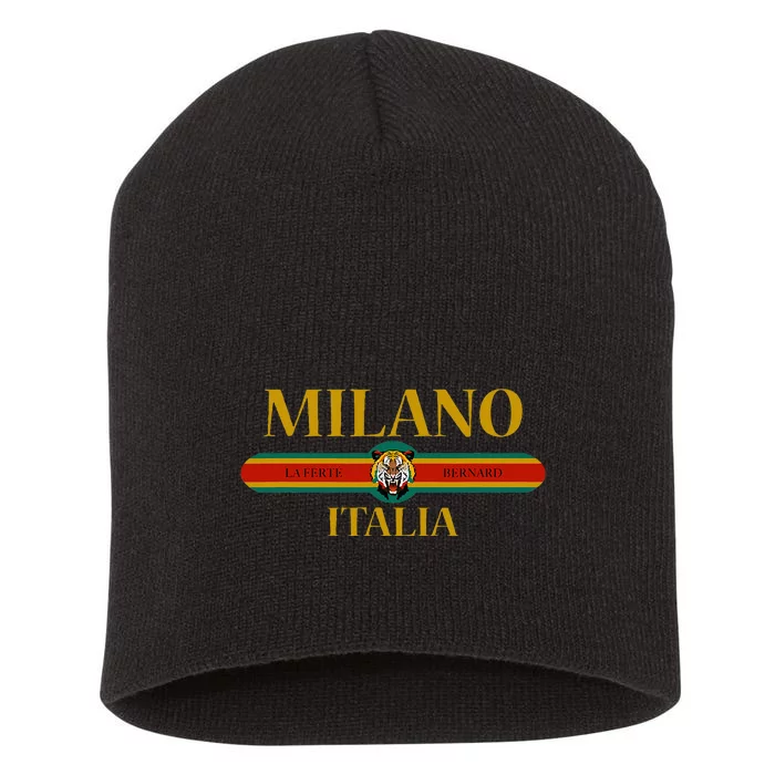 Milano Italia Fashion Tiger Face Milan Italy Short Acrylic Beanie