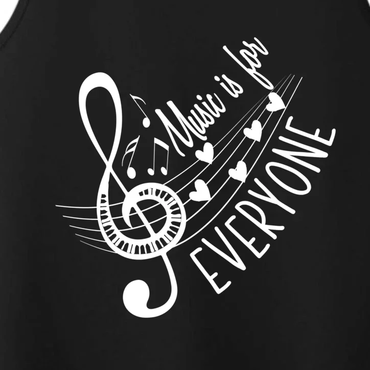 Music Is For Everyone Cute Gift Professor Instrut Music Teacher Gift Performance Tank