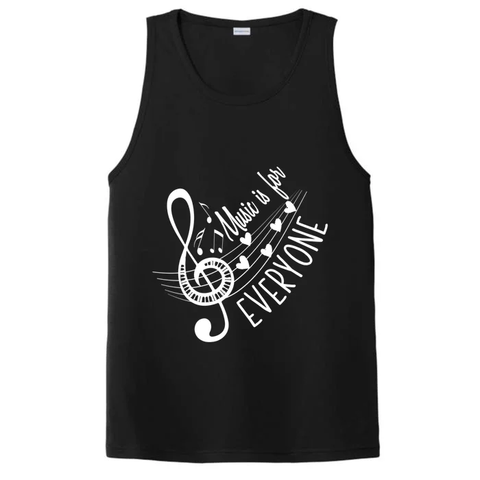 Music Is For Everyone Cute Gift Professor Instrut Music Teacher Gift Performance Tank