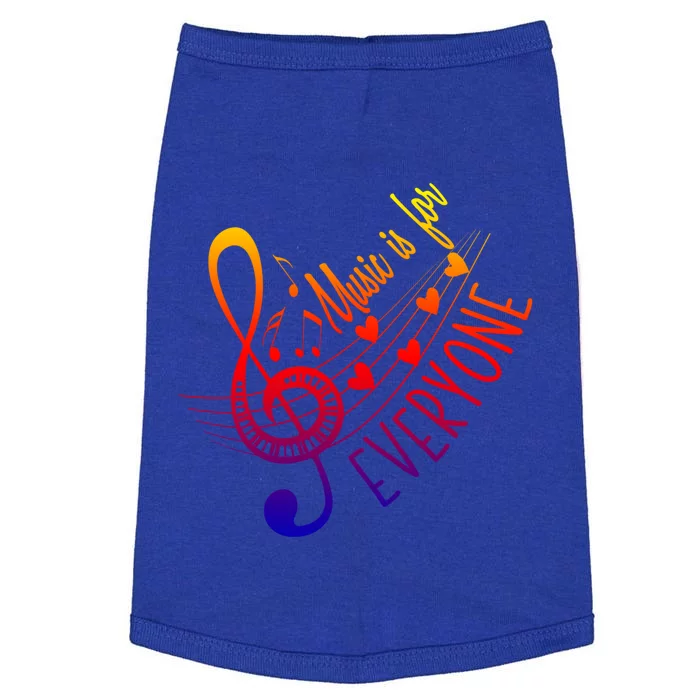 Music Is For Everyone Gift Professor Instrut Music Teacher Gift Doggie Tank