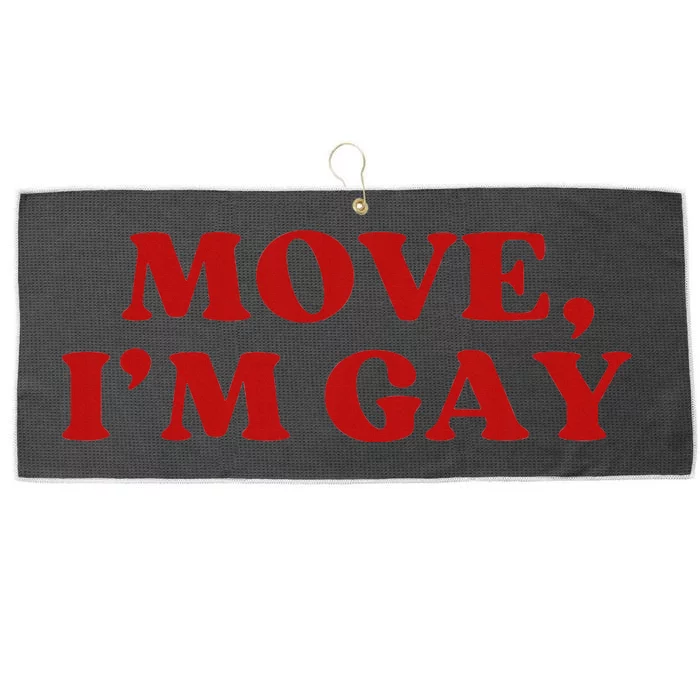 Move Im Gay Aesthetic Large Microfiber Waffle Golf Towel