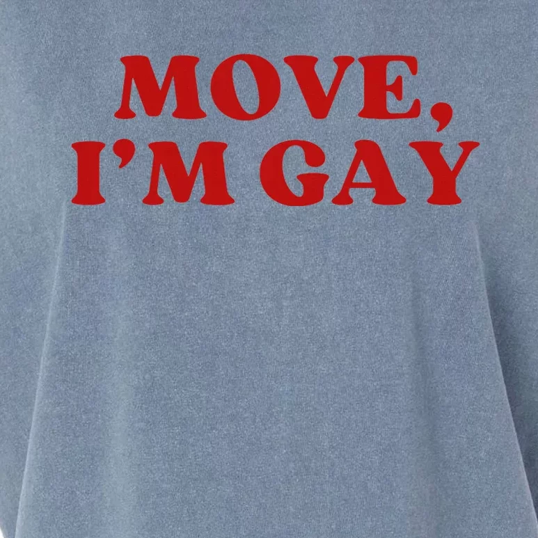 Move Im Gay Aesthetic Garment-Dyed Women's Muscle Tee