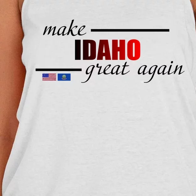 Make Idaho Great Again Women's Knotted Racerback Tank