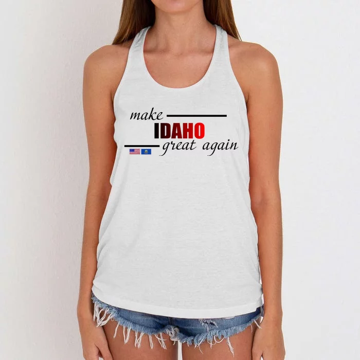 Make Idaho Great Again Women's Knotted Racerback Tank