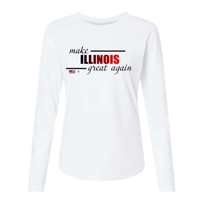 Make Illinois Great Again Womens Cotton Relaxed Long Sleeve T-Shirt