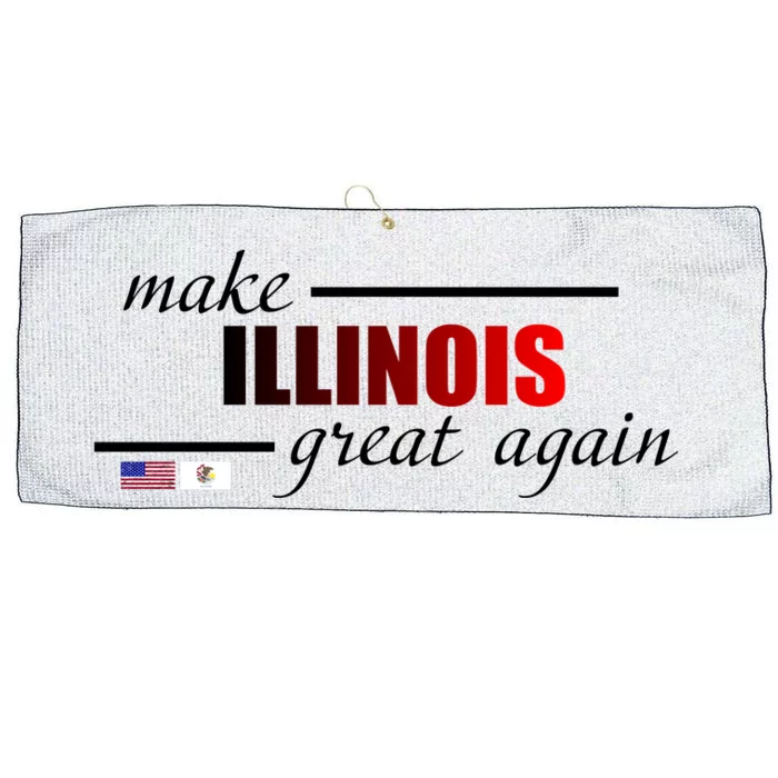 Make Illinois Great Again Large Microfiber Waffle Golf Towel