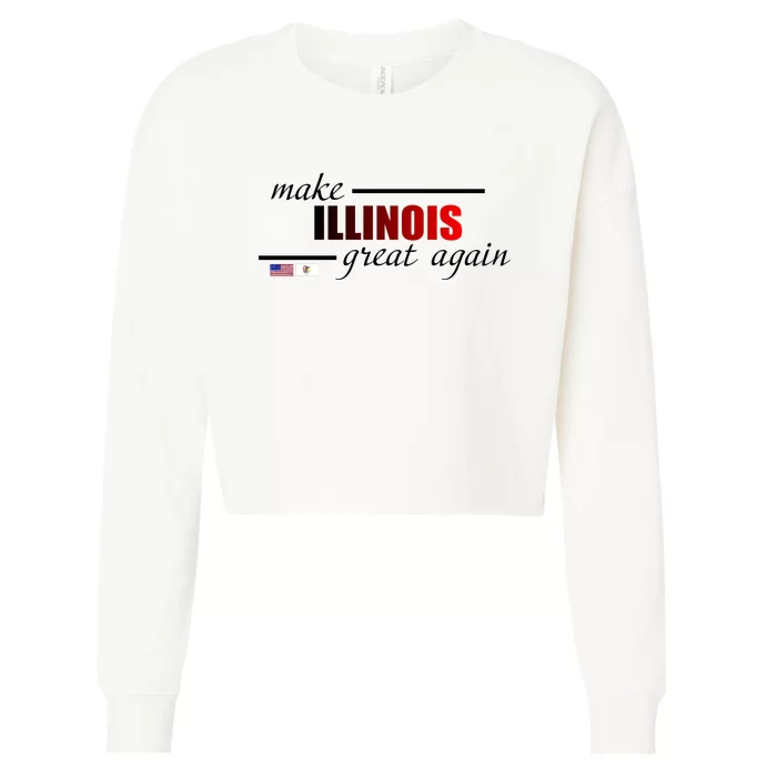 Make Illinois Great Again Cropped Pullover Crew