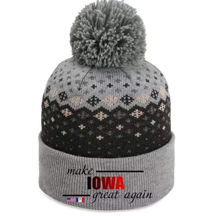 Make Iowa Great Again The Baniff Cuffed Pom Beanie