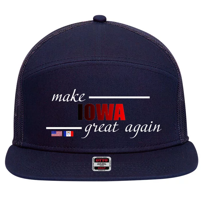 Make Iowa Great Again 7 Panel Mesh Trucker Snapback Hat