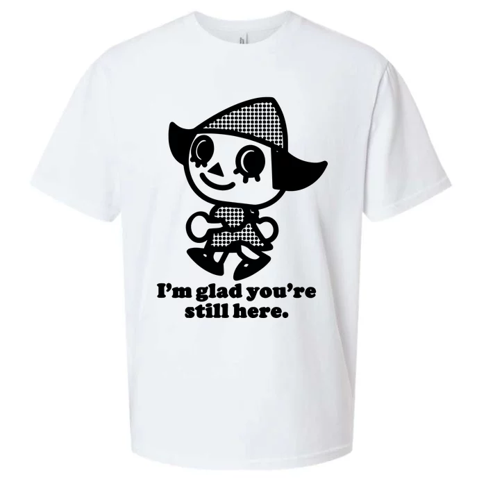 Mamonoworld IM Glad YouRe Still Here Sueded Cloud Jersey T-Shirt