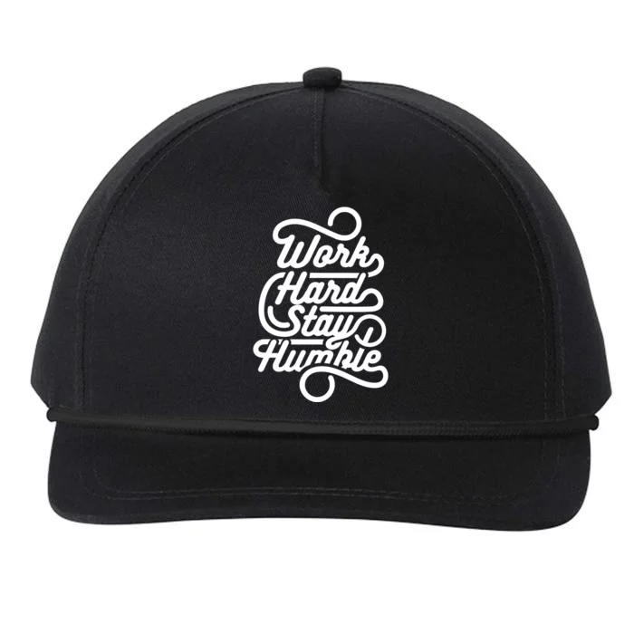 Motivational Inspirational Gift Work Hard Stay Humble Gift Snapback Five-Panel Rope Hat